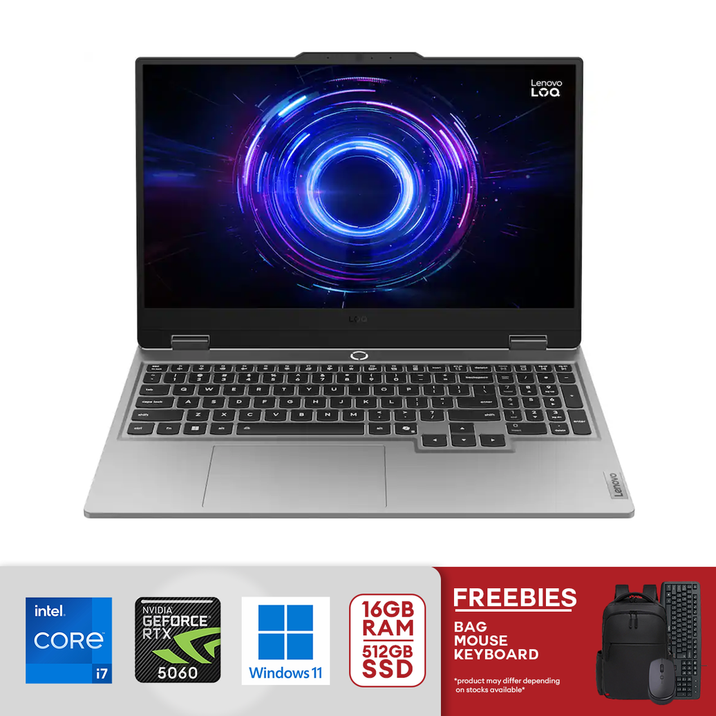 Lenovo LOQ 15.6" FHD Gaming Laptop Intel Core i7-13650HX 16GB DDR5 RAM / 512GB SSD NVIDIA GeForce RTX 5060 Win 11 Luna Grey