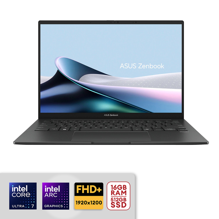 ASUS Zenbook 14 14" FHD+ OLED Touch Screen Intel Core Ultra 7-255H 16GB LPDDR5 RAM / 512GB PCIe 4.0 SSD Intel Arc Graphics Win 11 Jasper Gray