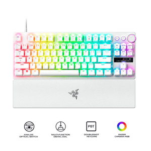 Razer Huntsman V3 Pro Tenkeyless Analog Optical Esports Keyboard White