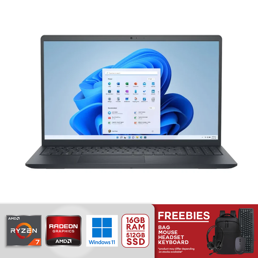 Dell 15.6" FHD Touch Screen AMD Ryzen 7 7730U 16GB RAM / 512GB SSD AMD Radeon Graphics Win 11 Black LDC15255-A117BLK-PUS