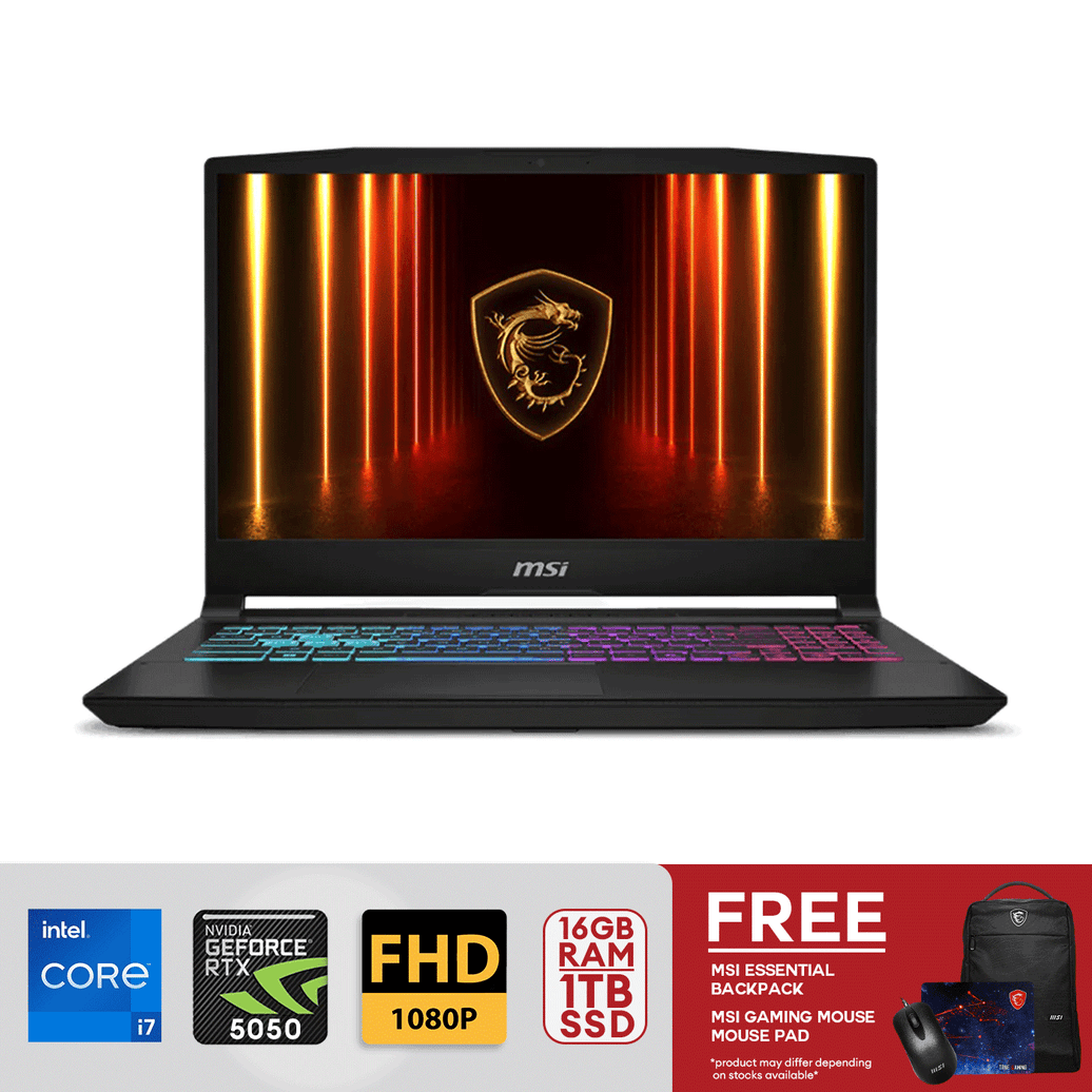 MSI Katana 15 HX B14WEK-878PHNN 15.6" FHD 144hz i7-14650HX 16GB/1TB SSD RTX 5050 Win11