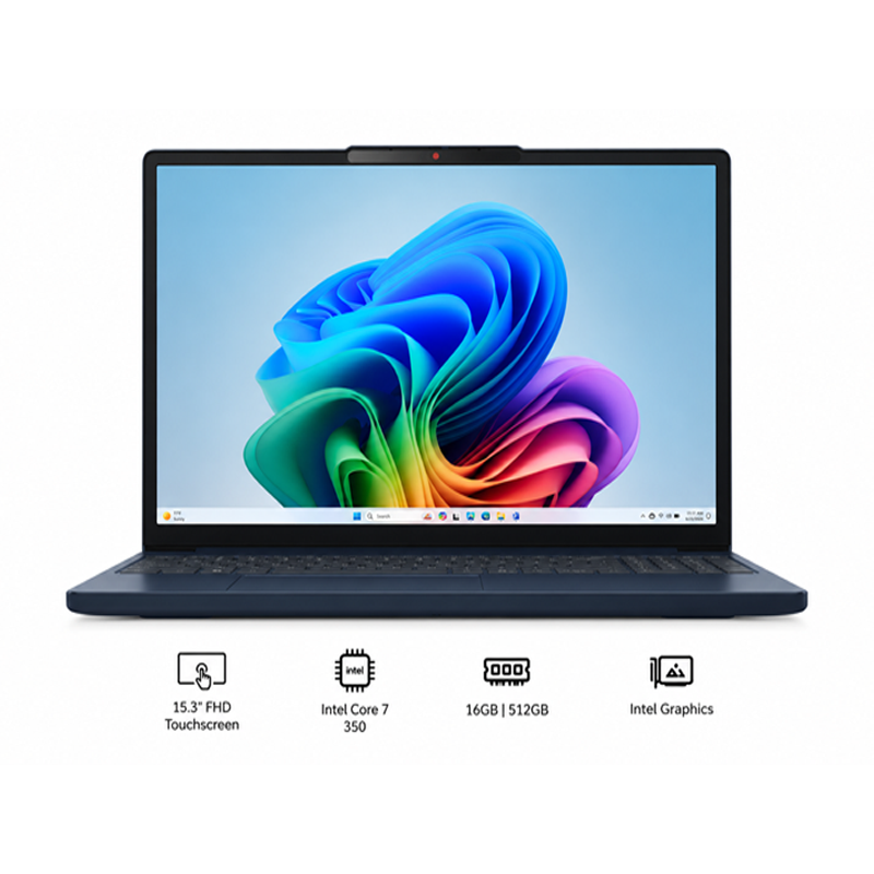 Lenovo IdeaPad Slim 3i 15.3" FHD Touchscreen Intel Core 7 350 16GB DDR5 RAM / 512GB SSD Intel Graphics Windows 11 Home Cosmic Blue 83RR0000US