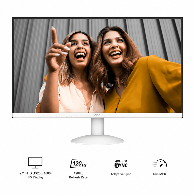 AOC 27B30H3/BW/71 27" FHD (1920x1080) IPS 120Hz 4ms (GTG) 1ms (MPRT) Gaming Monitor