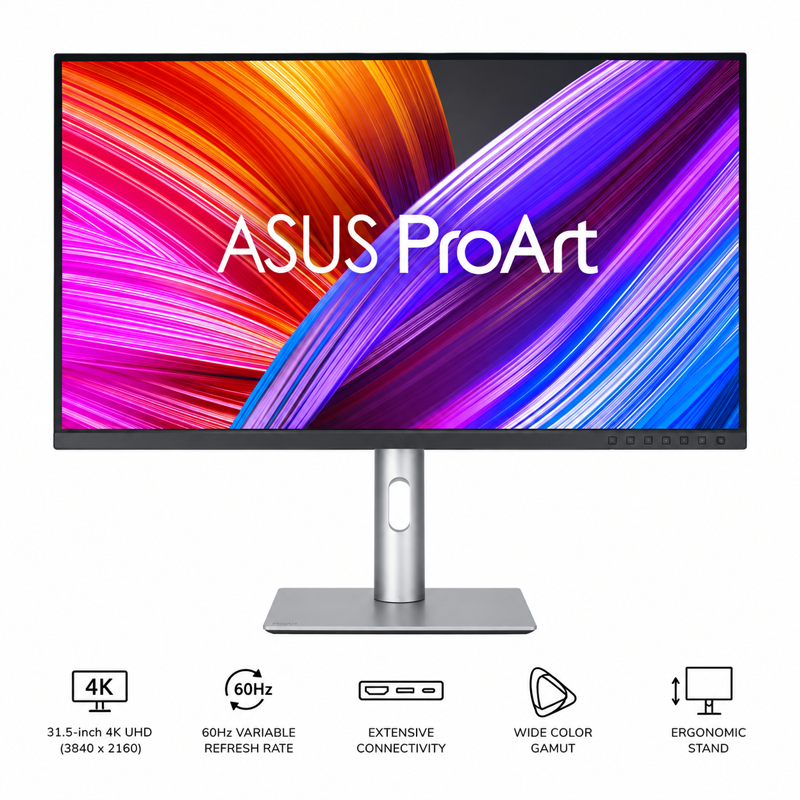 ASUS ProArt Display PA329CRV 31.5" 4K UHD (3840x2160) 60Hz 5ms GTG IPS Professional Monitor with Tilt, Swivel, Pivot & Height Adjustment