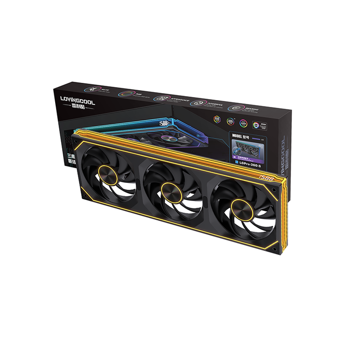 Lovingcool LGPro-B360 360mm ARGB Forward Air Cooler (Black)
