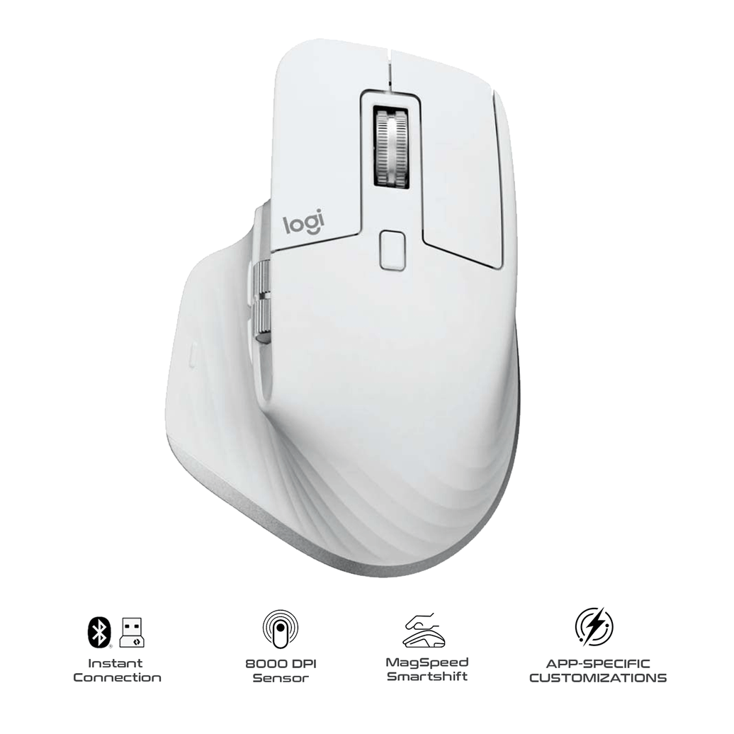 Logitech MX Master 3S Performance Wireless Mouse Mid Grey