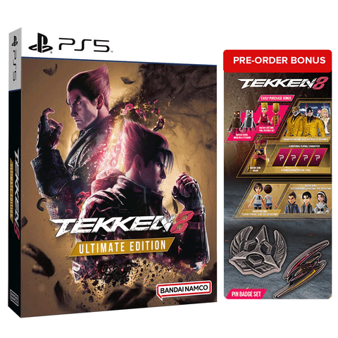 Tekken 8 Ultimate Edition - PlayStation 5 [Asian] With Pre-Order Bonus and Pin Badge Set
