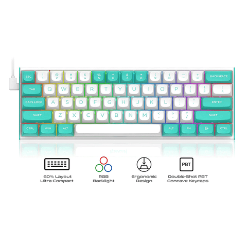 Redragon Fidd RGB 61 Keys Mechanical Gaming Keyboard (K683WB-RGB)