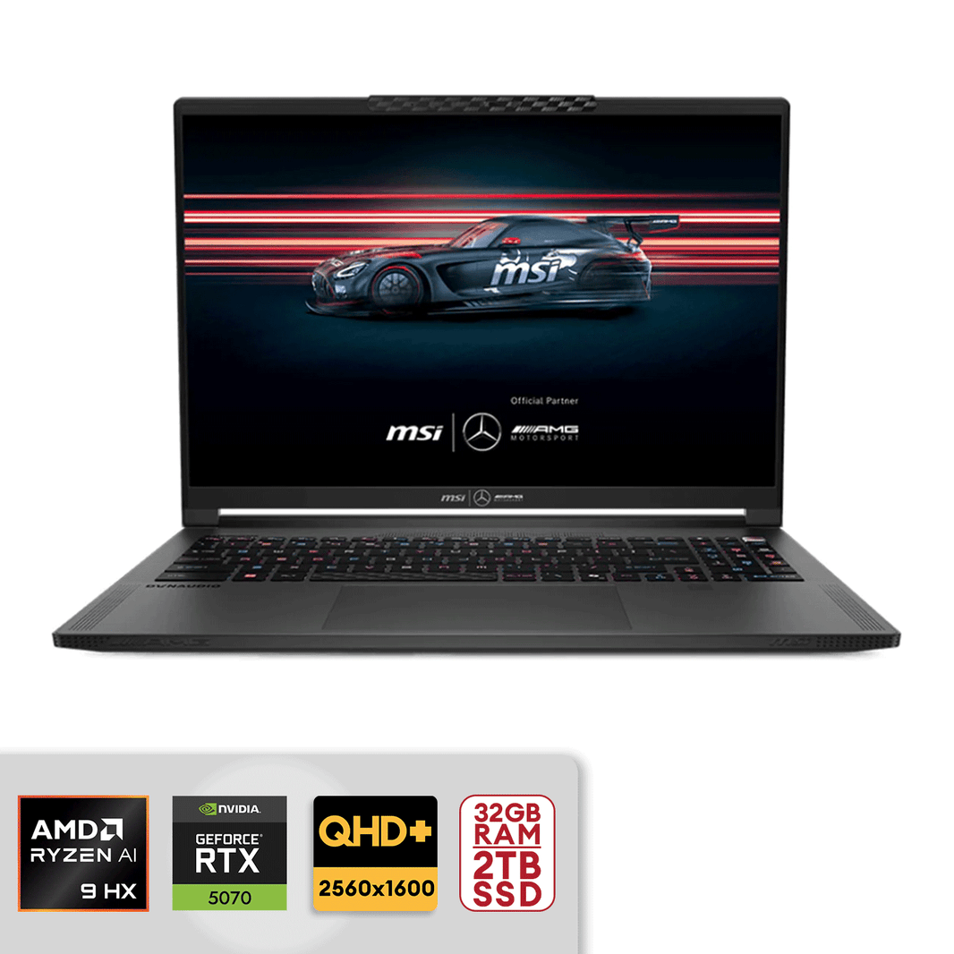 MSI Stealth A16 Mercedes AMG AI+ A3XWGG-035PH 16" QHD+ (2560x1600) OLED 240Hz Ryzen AI 9 HX 370 32gb/2TB SSD RTX 5070 Win11
