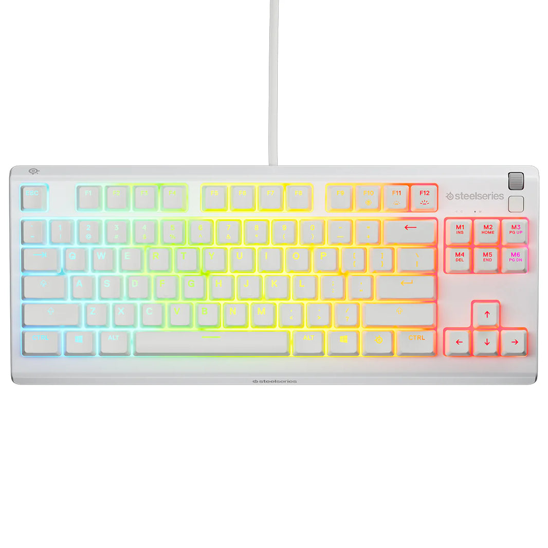 SteelSeries Apex 3 TKL RGB Quiet Switches Gaming Keyboard White (PN64819)