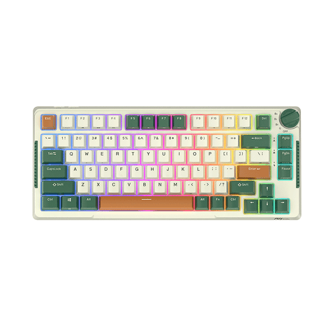 Royal Kludge RKH81 Tri-Mode RGB 81 Keys Hot Swappable Mechanical Keyboard Time Machine [Speed Silver Switch]