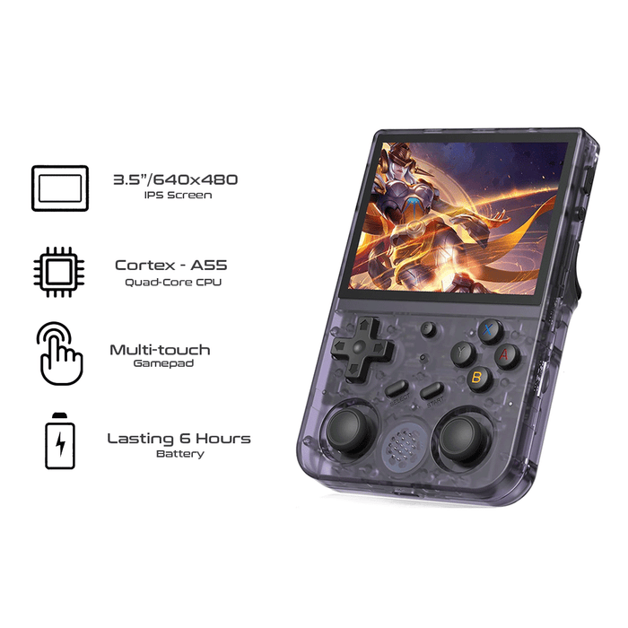 ANBERNIC RG353V Retro Handheld Gaming Console 3.5” iPS Multi-Touch Screen LPDDR4 Android & Linux Wi-Fi Game Player