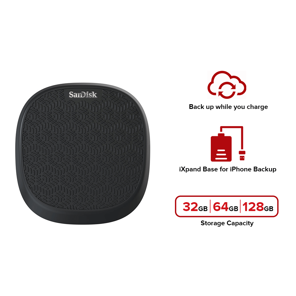 Sandisk Ixpand Base for Iphone Backup Storage & Charger