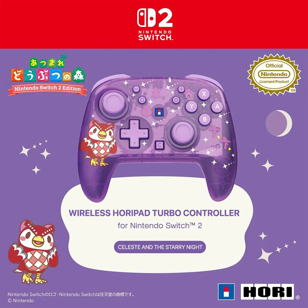 Hori Animal Crossing Wireless Horipad Turbo Controller for Nintendo Switch 2 (Celeste) (NSX-193A)
