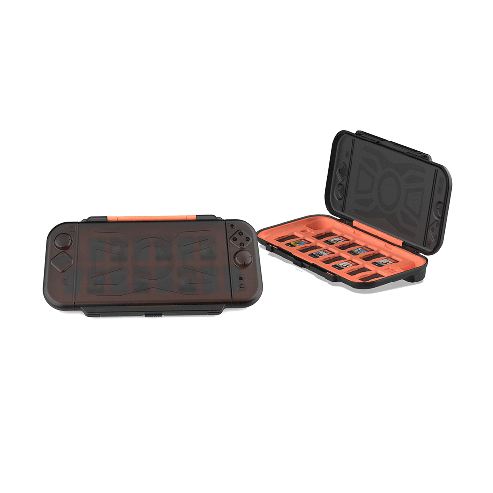 Dobe Game + Console Storage Case for Nintendo Switch 2 Black-Orange TNS-51112