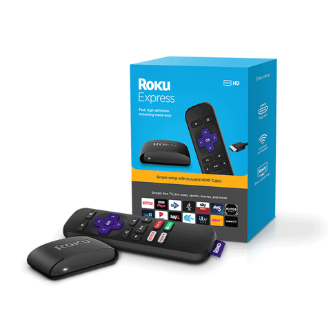 Roku Express 3930R HD Streaming Media Player with HDMI Cable and Remote