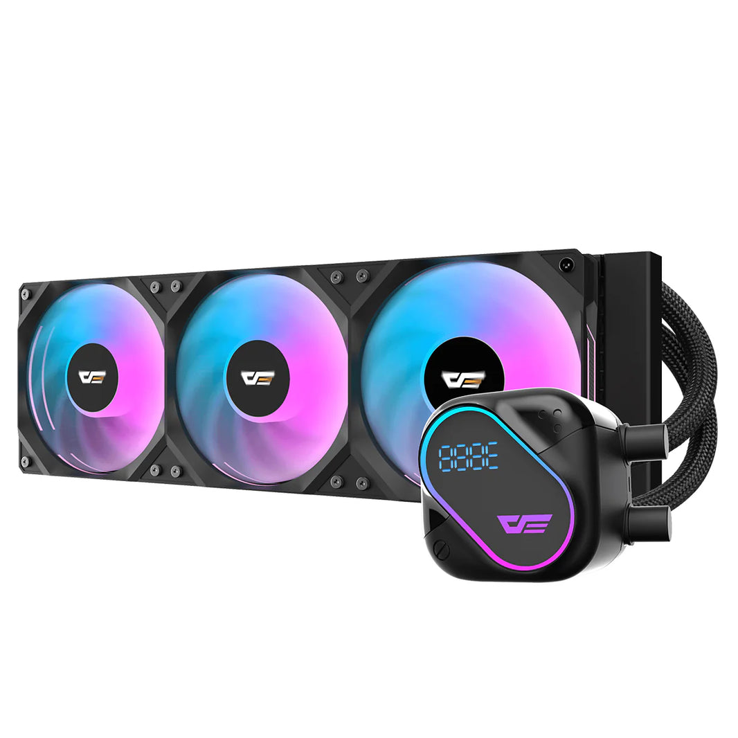 DarkFlash CPU Cooler EXPLORE DO-360 ARGB LCD 360mm AIO Liquid Cooler (Black)
