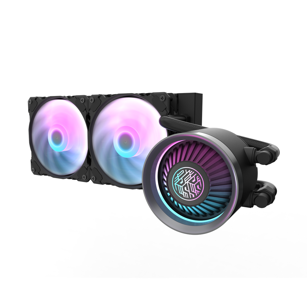DarkFlash Nebula DN240 ARGB Liquid CPU Cooler (Black)