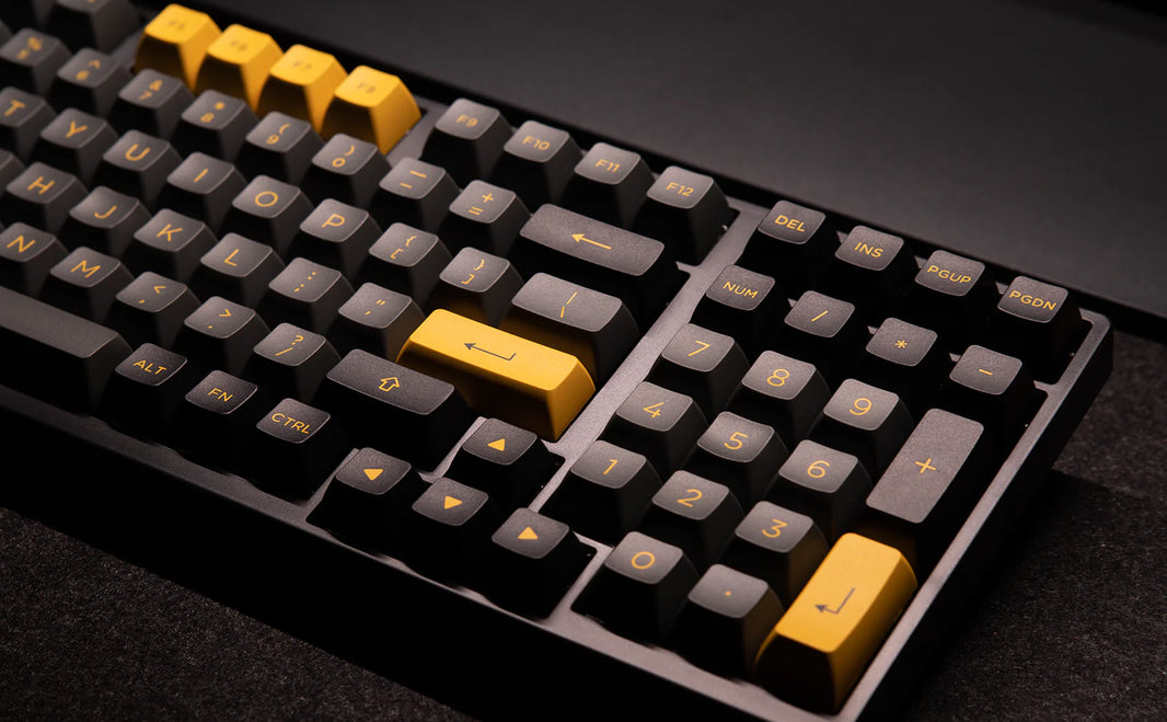 Akko Black & Gold 3098B Plus Multi-Mode Hot-Swappable Mechanical Keyboard (Akko V3 Cream Yellow Pro)