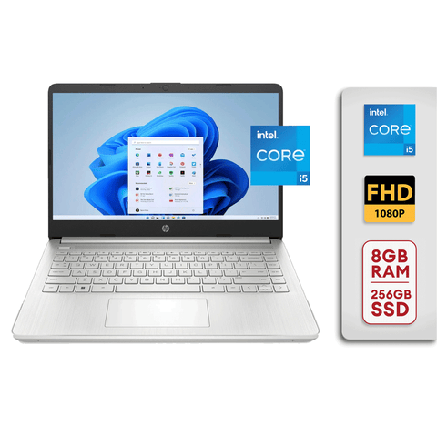 HP 14-dq2078wm 14" HD Laptop Intel Core i5-1135G7 11th Gen 8GB RAM/ 256GB SSD Win11 - Natural Silver