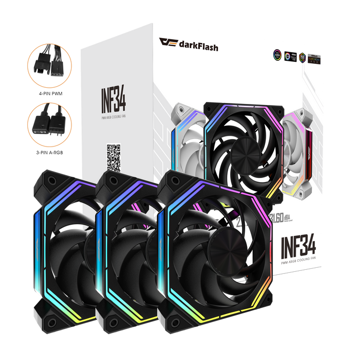 DarkFlash Infinity 34 3in1 120MM ARGB Cooling Fan