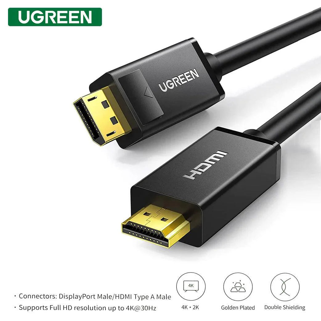 UGREEN Display Port Male To HDMI Male Cable Black