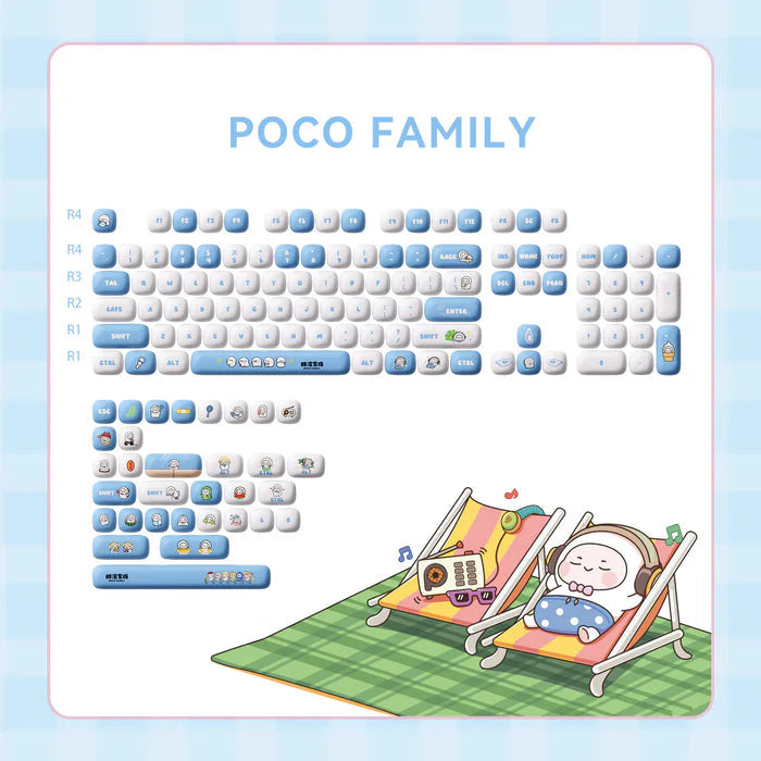 Akko Poco Family - Poco Seal Keycap Set MOG Profile 136 Keys