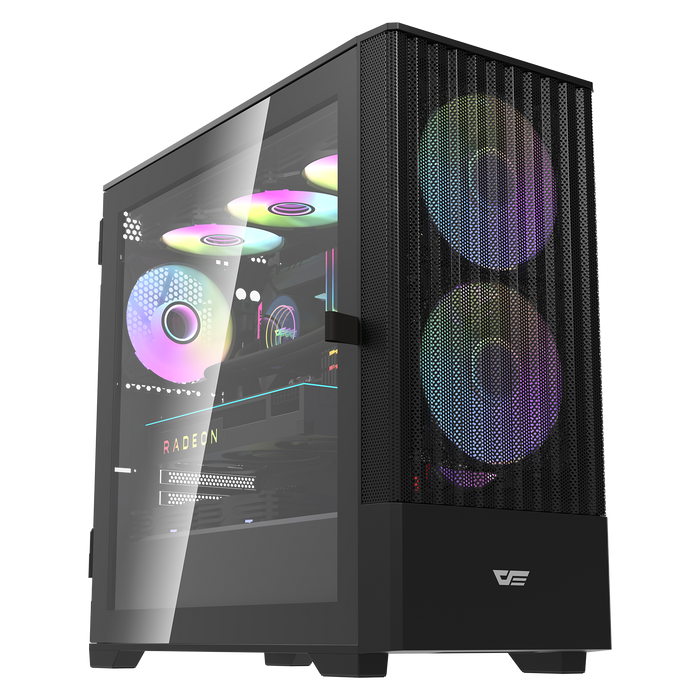 DarkFlash DK415M M-ATX PC Case w/ 2PCS 14CM ARGB Fans