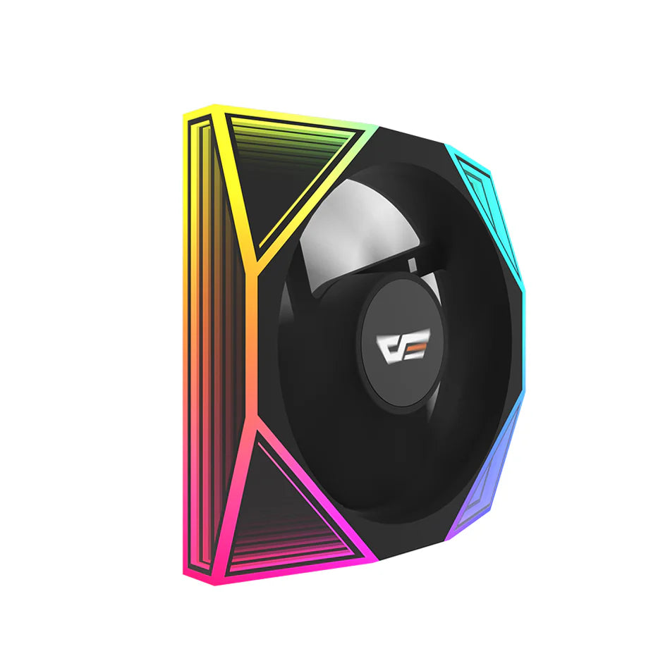 DarkFlash DM18R 120mm Single Reverse ARGB PWM Cooling Fan (Black)