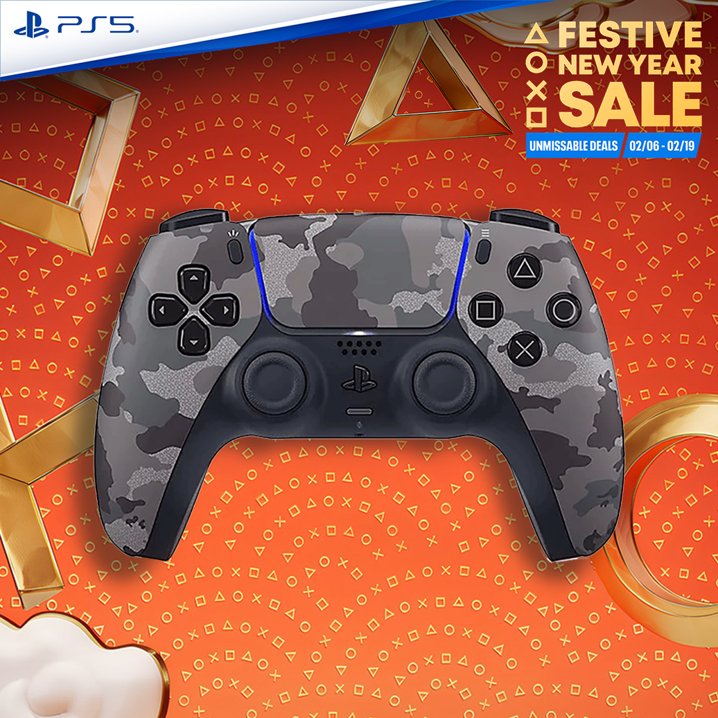 Sony PlayStation 5 Dualsense Wireless Controller Camo Grey