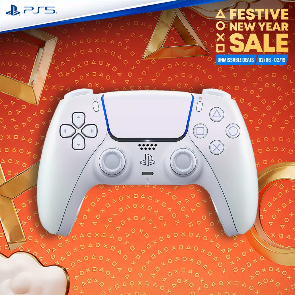 Sony PlayStation 5 Dualsense Wireless Controller CFI-ZCT1G Pearl ASI