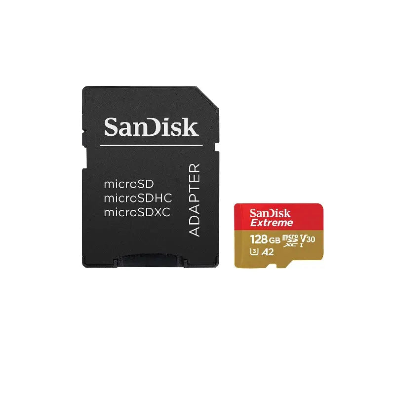 SanDisk Extreme SDSQXAA MicroSDXC UHS-I Card w/ Adapter 128GB