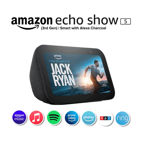 Amazon Echo Show 5 3rd Gen Smart with Alexa Charcoal