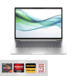 HP ProBook 445 G11 14” Notebook - WUXGA - AMD Ryzen 7 7735U 32 GB/1TB SSD AMD Radeon 680M Graphics W11Pro Pike Silver Aluminum