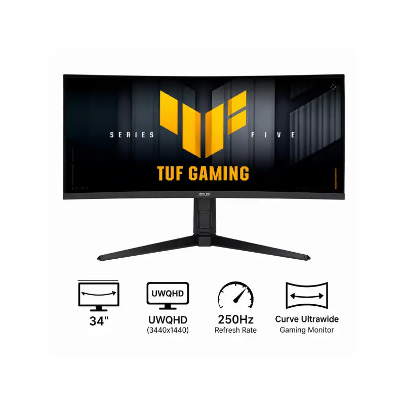 ASUS TUF Gaming Series 5 VG34WQML5A 34" WQHD (3440x1440) 250Hz 0.5ms Ultra Wide Curved Gaming Monitor