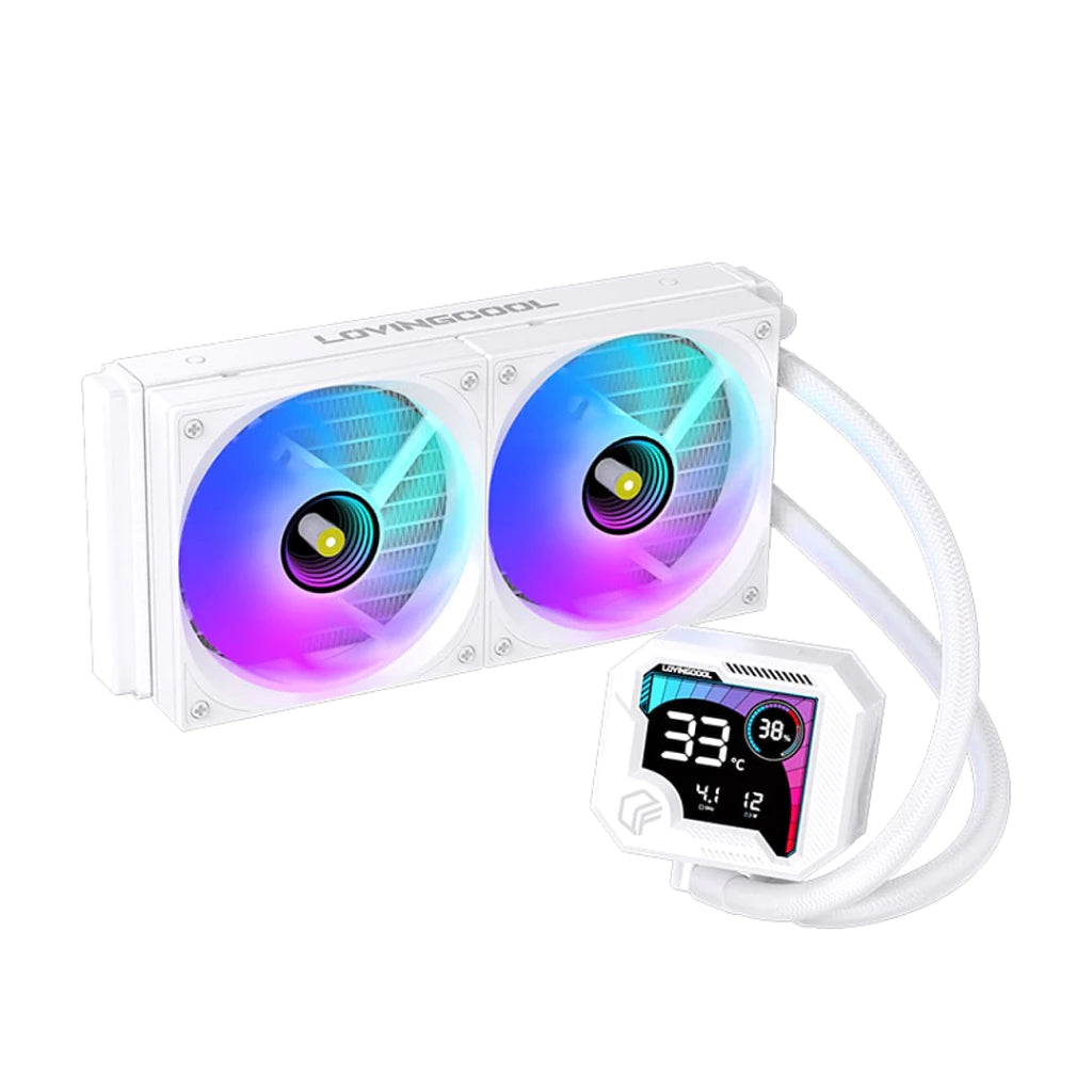 Lovingcool AK-B240-01 240mm AIO ARGB Liquid CPU Cooler with Temp Display