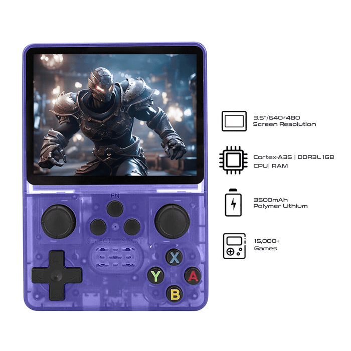 Retro Box Console Handheld Video Game Console (Linux System) 3.5 Inch IPS Screen Portable Pocket Video Player 64GB built in 15,000 Games