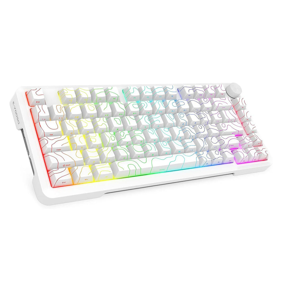 E-Yooso Z-82 Tri-Mode RGB 81Keys Mechanical Keyboard White (Silverwood Switch)