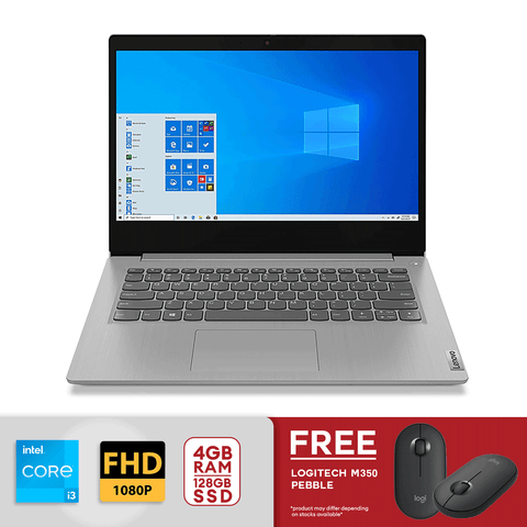 Lenovo Ideapad 3 14'' Laptop i3-1005G1 4gb/128gb Win 10 81WD010QUS Platinum Grey