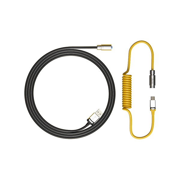 AKKO COILED AVIATOR CABLE V2 (BLACK & GOLD) - GameXtremePH