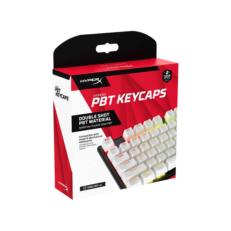 HyperX Double Shot PBT Keycaps White