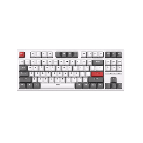 Royal Kludge RKR87 Single Mode RGB 87 Keys Hot Swappable Mechanical Keyboard White Brown Switch