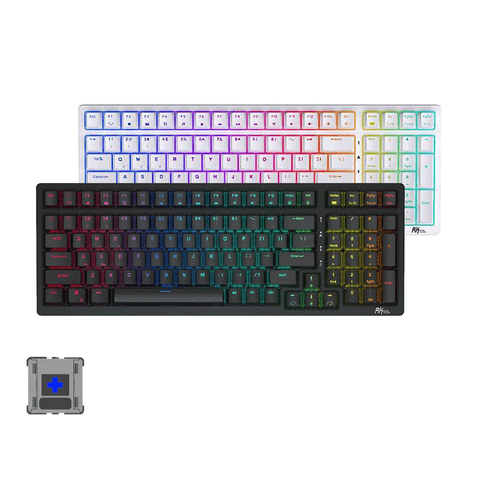 Royal Kludge RK98 Tri Mode RGB 100 Keys Hot Swappable Mechanical Keyboard [Blue Switch]