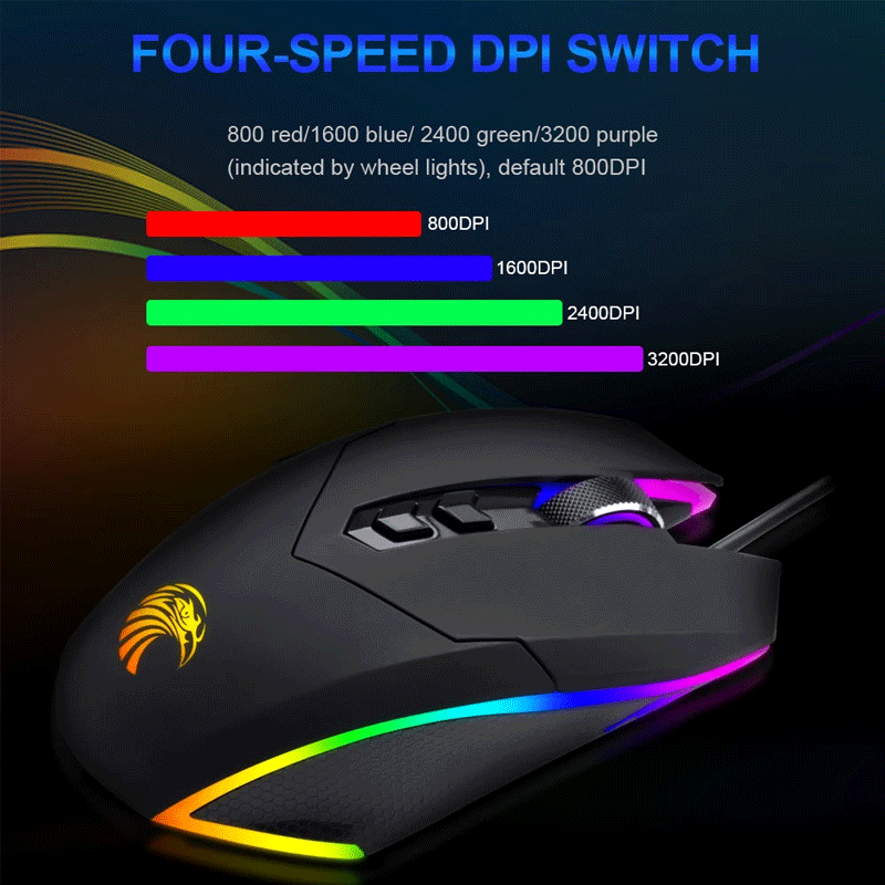 E-YOOSO X-5 USB Wired Optical Mice Backlight Ergonomic for Laptop PC Computer Gaming Mouse