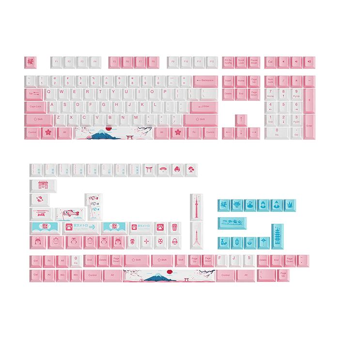 AKKO World Tour Tokyo R2 185- Key Full Keycap Traditional English Cherry set