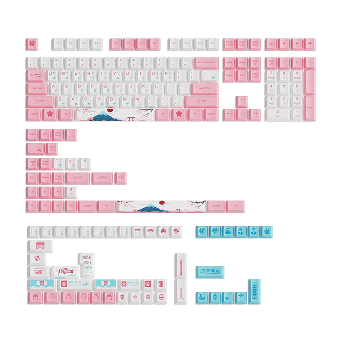 AKKO World Tour Tokyo R2 185- Key Full Keycap Korean Cherry set