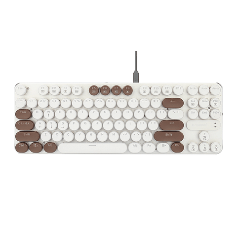 E-YOOSO Z-66 87Keys Mechanical Gaming Keyboard White/Brown