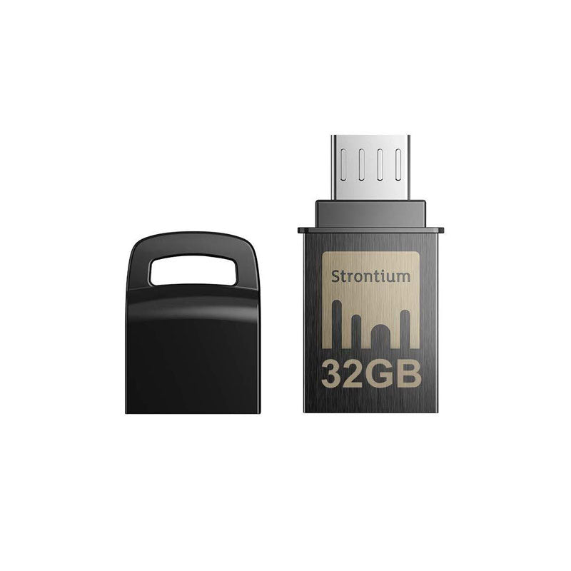 Strontium Nitro 32GB Dual Drive USB 3.1 Metal Flash Pen Drive OTG Up to 150MB/S Micro USB and USB 3.0 3.1 for Android Smartphones Tablets Computers Laptops (SR32GBBOTG2Y) - GameXtremePH