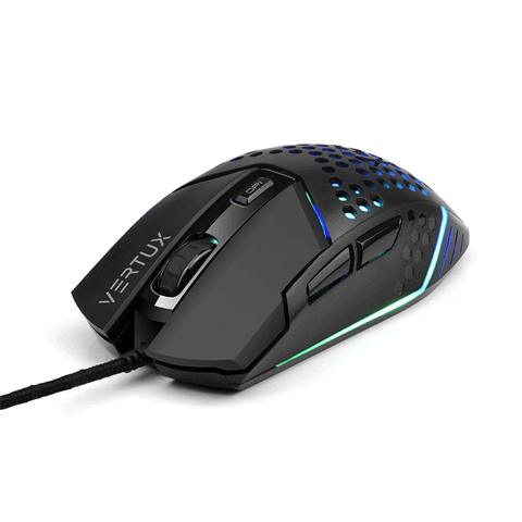 Vertux Katana 6 Buttons Hex-Shell Wired RGB Gaming Mouse Black