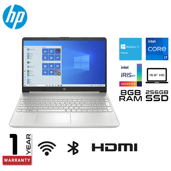 HP Laptop Intel Core i7-1165G7 8gb/256gb SSD Win 11 15-dy2033nr Silver